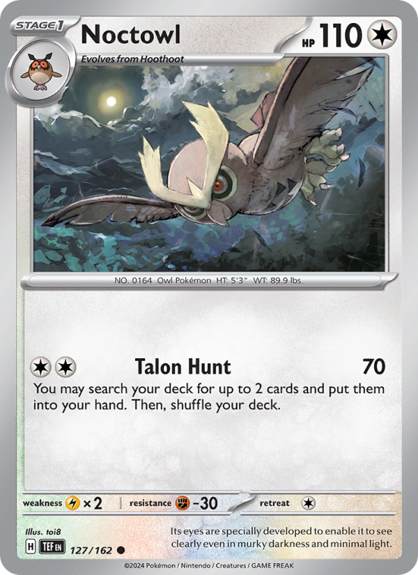 Noctowl (127/162) Reverse Holo card image