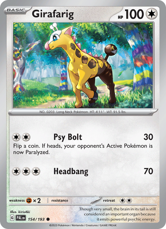 Girafarig (154/193) Reverse Holo card image