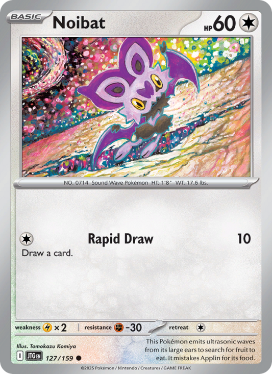 Noibat (127/159) Reverse Holo card image