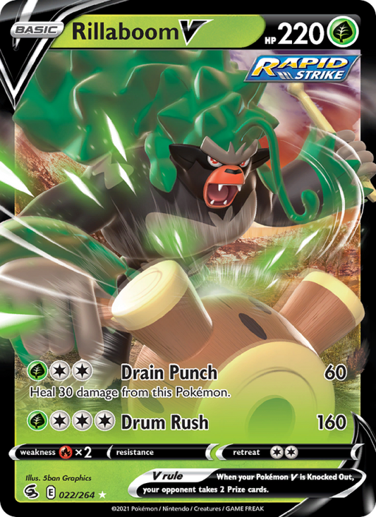 Rillaboom V (022/264) Holographic card image