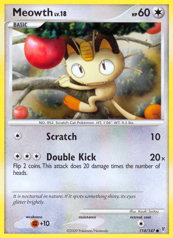 Meowth (114/147) Reverse Holo card image