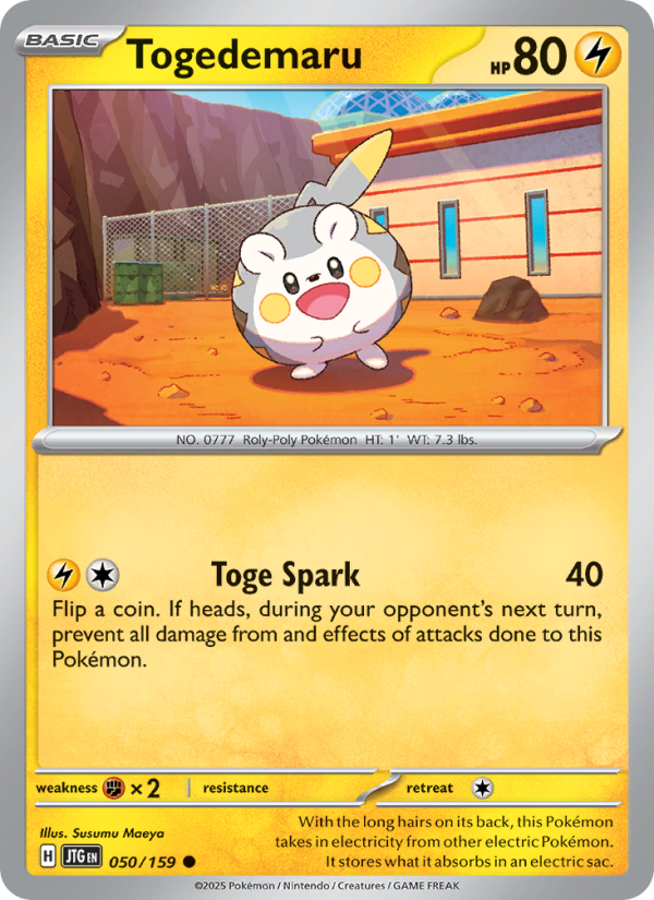 Togedemaru (050/159) Reverse Holo card image