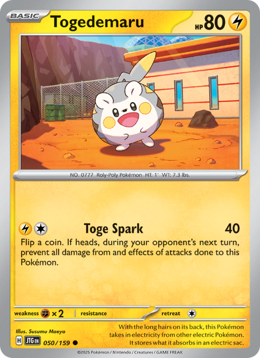 Togedemaru (050/159) Reverse Holo card image