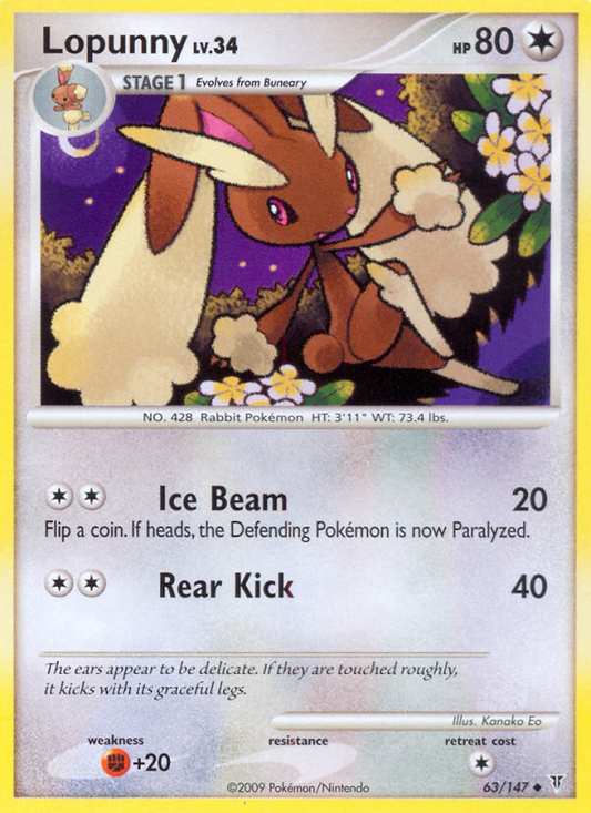 Lopunny (063/147) Reverse Holo card image