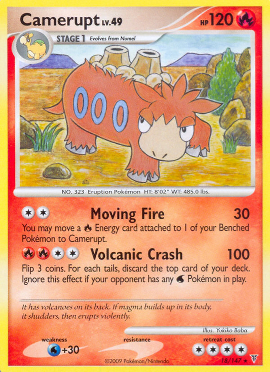 Camerupt (018/147) Reverse Holo card image