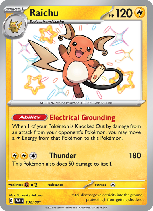 Raichu (132/91) Holographic card image