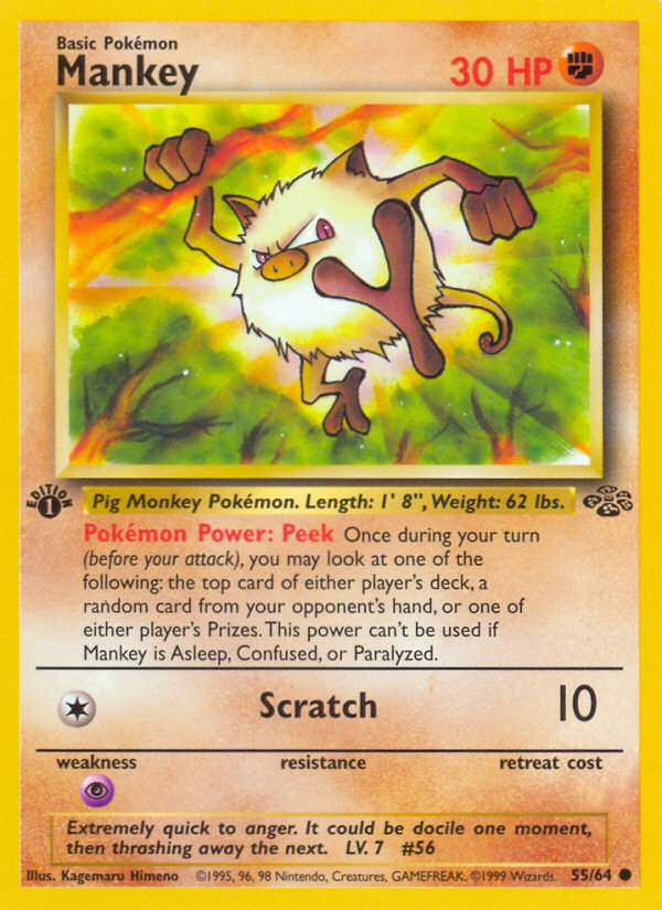 Mankey (055/64) Reverse Holo card image