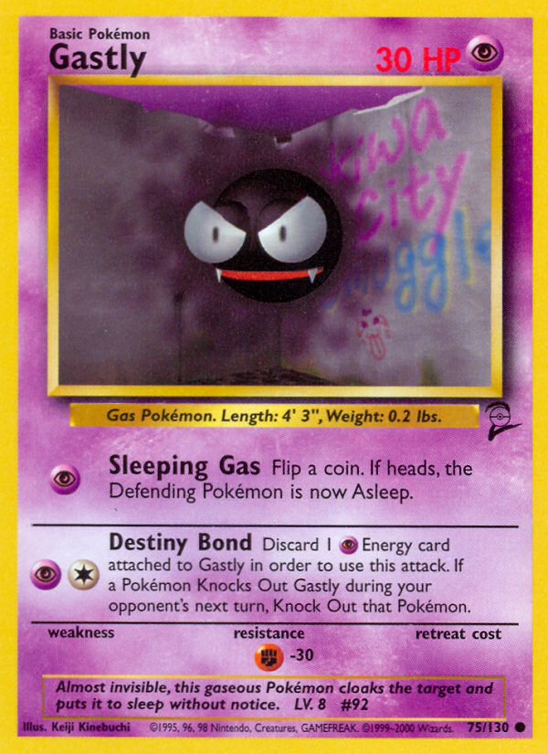 Gastly (075/130) Reverse Holo card image