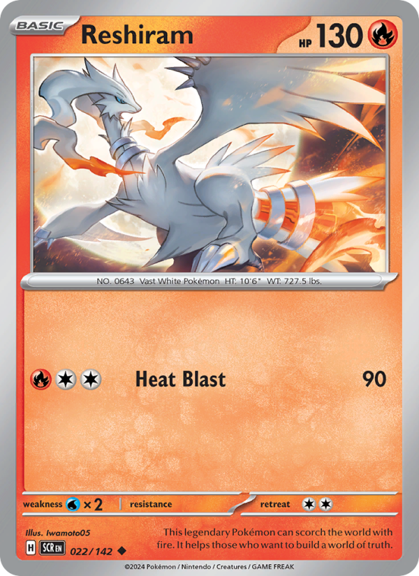 Reshiram (022/142) Reverse Holo card image
