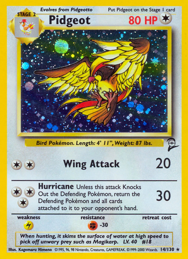 Pidgeot (014/130) Reverse Holo card image
