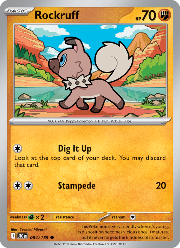 Rockruff (084/159) Reverse Holo card image
