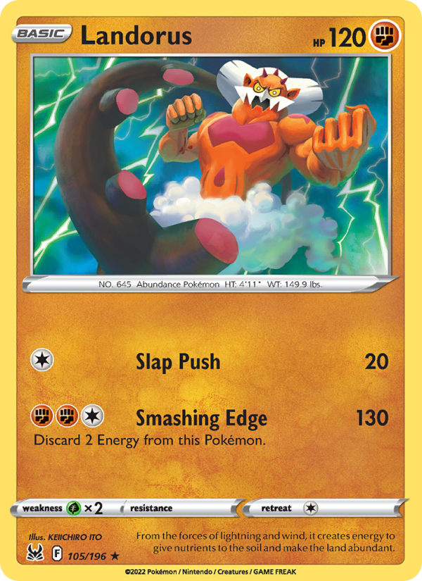 Landorus (105/196) Reverse Holo card image