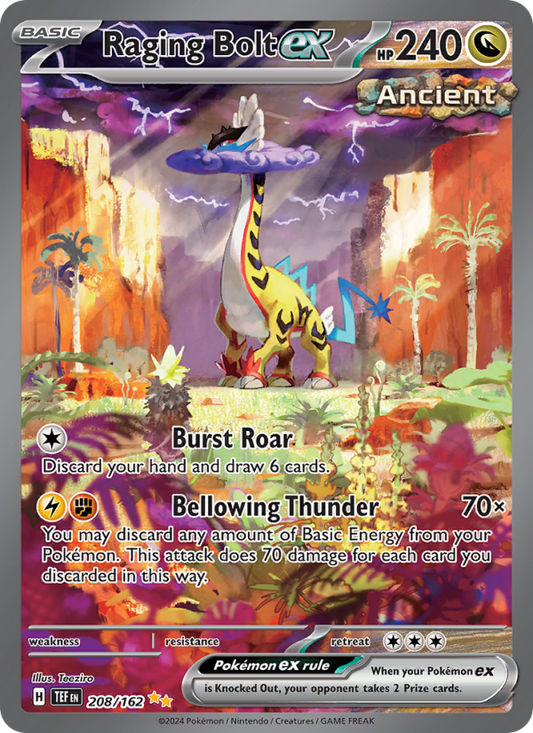 Raging Bolt ex (208/162) Holographic card image