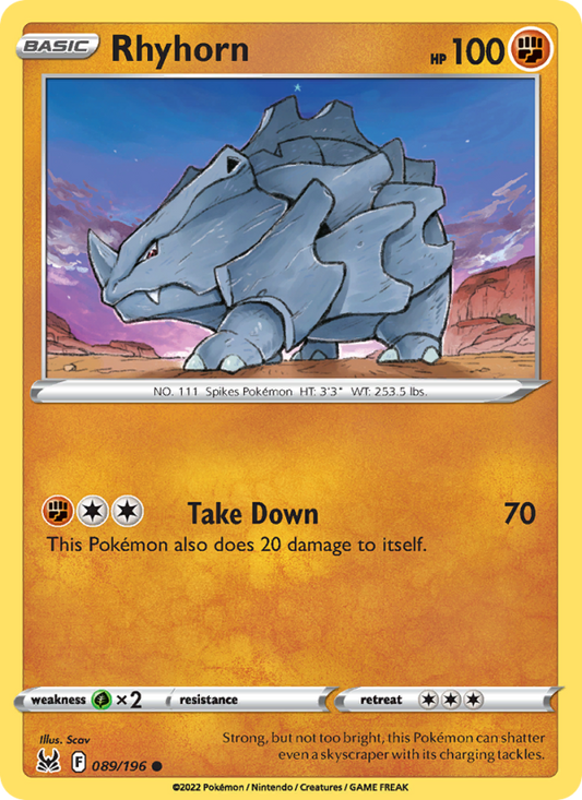 Rhyhorn (089/196) Reverse Holo card image