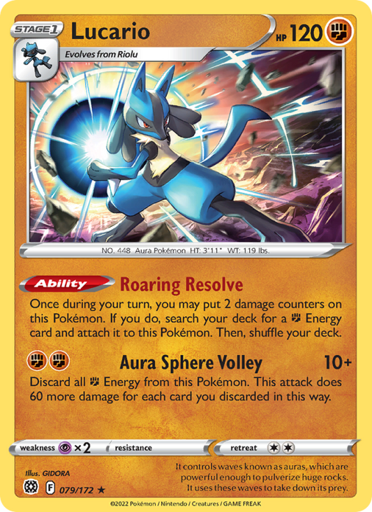 Lucario (079/172) Reverse Holo card image