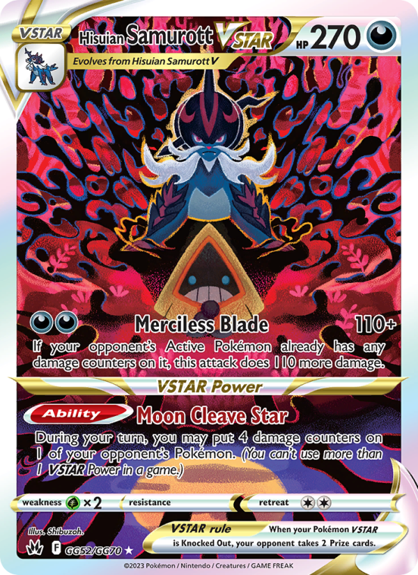 Hisuian Samurott VSTAR (GG52/159) Holographic card image