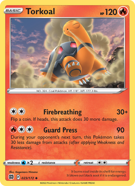 Torkoal (023/172) Reverse Holo card image