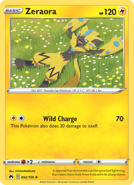 Zeraora (052/159) Reverse Holo card image