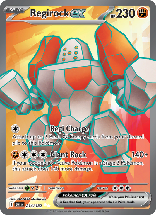 Regirock ex (214/182) Reverse Holo card image