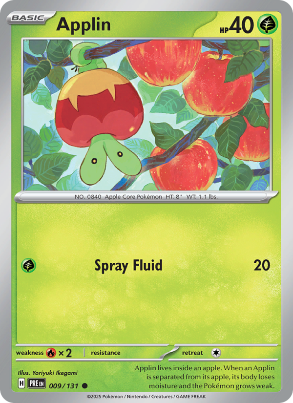 Applin (009/131) Reverse Holo card image