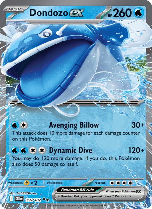 Dondozo ex (066/182) Reverse Holo card image