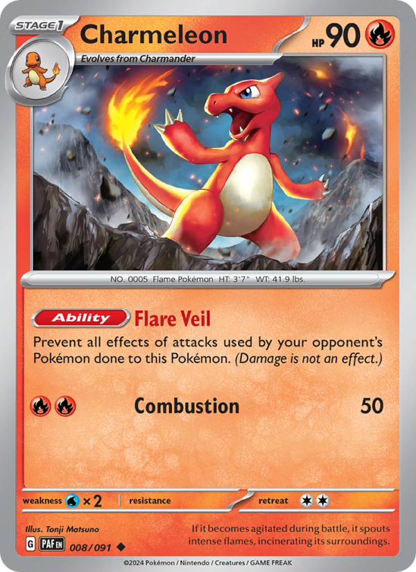 Charmeleon (008/91) Reverse Holo card image