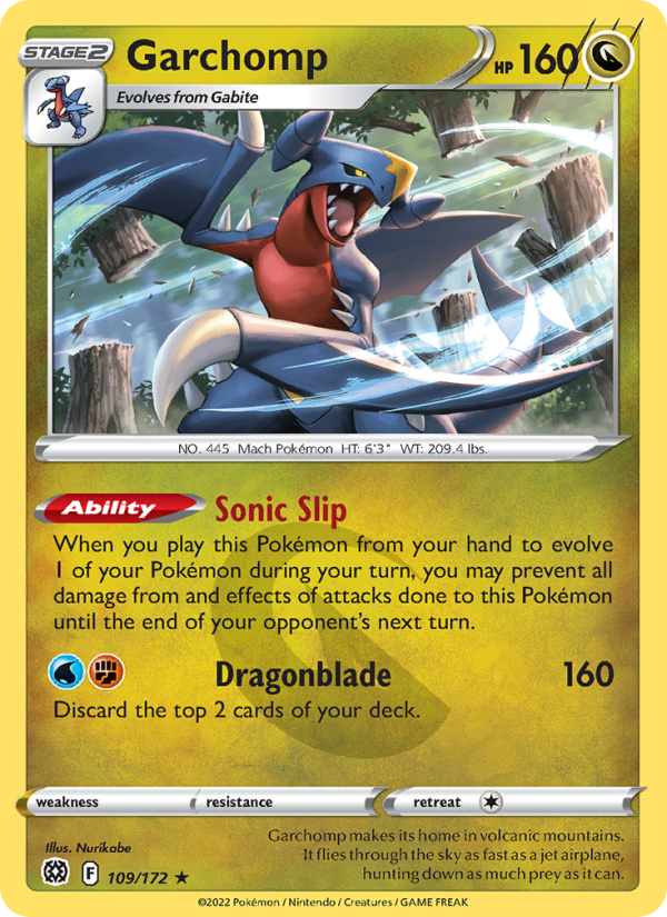 Garchomp (109/172) Reverse Holo card image