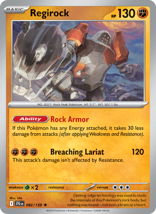 Regirock (082/159) Reverse Holo card image