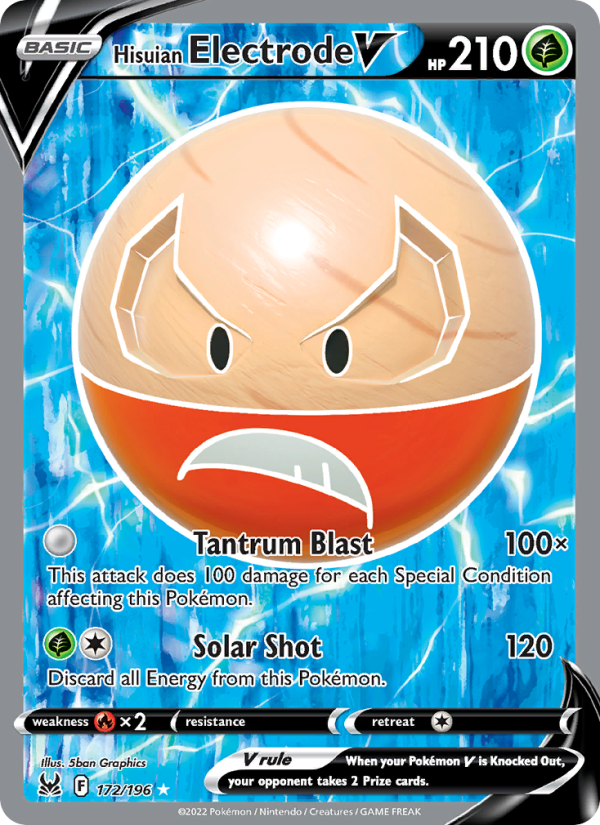 Hisuian Electrode V (172/196) Holographic card image