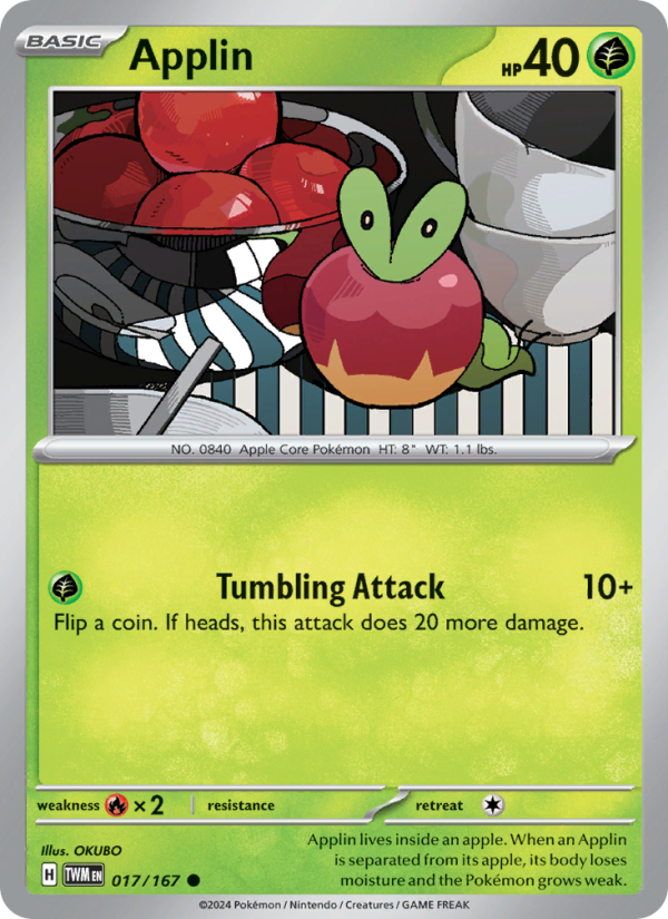 Applin (017/167) Reverse Holo card image