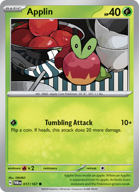Applin (017/167) Reverse Holo card image