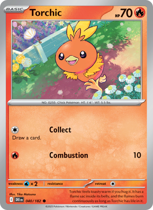 Torchic (040/182) Reverse Holo card image