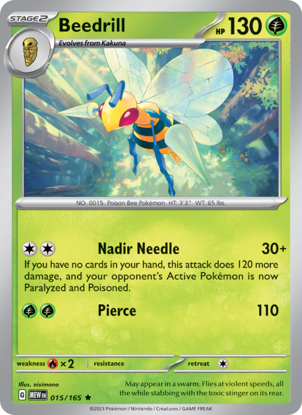 Beedrill (015/165) Reverse Holo card image