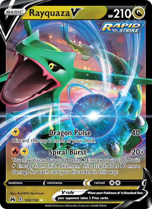 Rayquaza V (100/159) Holographic card image