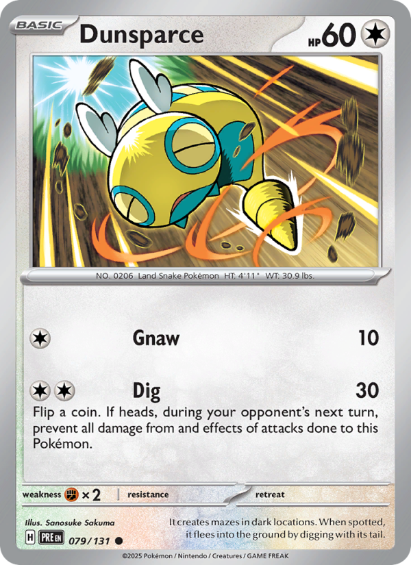 Dunsparce (079/131) Reverse Holo card image