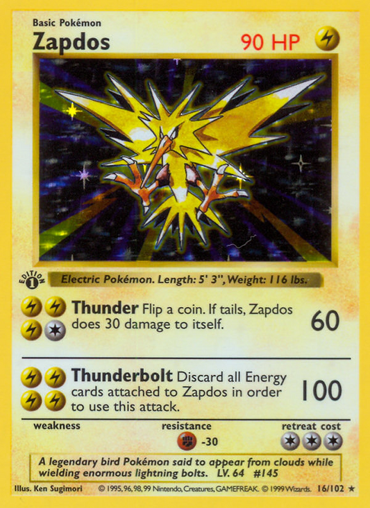 Zapdos (016/102) Reverse Holo card image