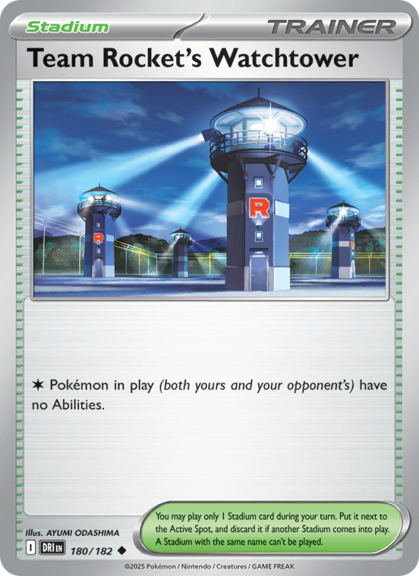 Team Rocket's Watchtower (180/182) Reverse Holo card image