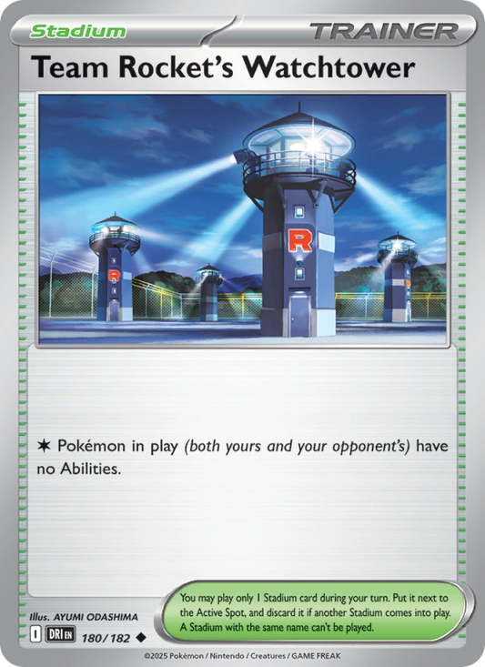 Team Rocket's Watchtower (180/182) Reverse Holo card image