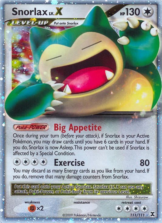 Snorlax (111/111) Reverse Holo card image