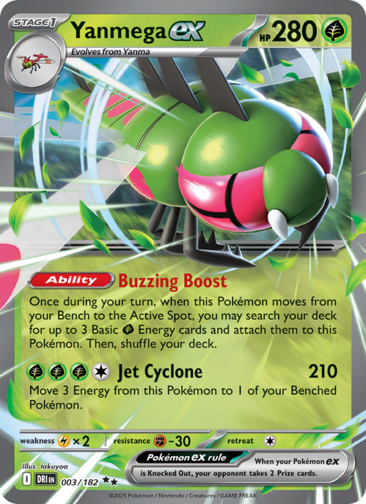 Yanmega ex (003/182) Reverse Holo card image
