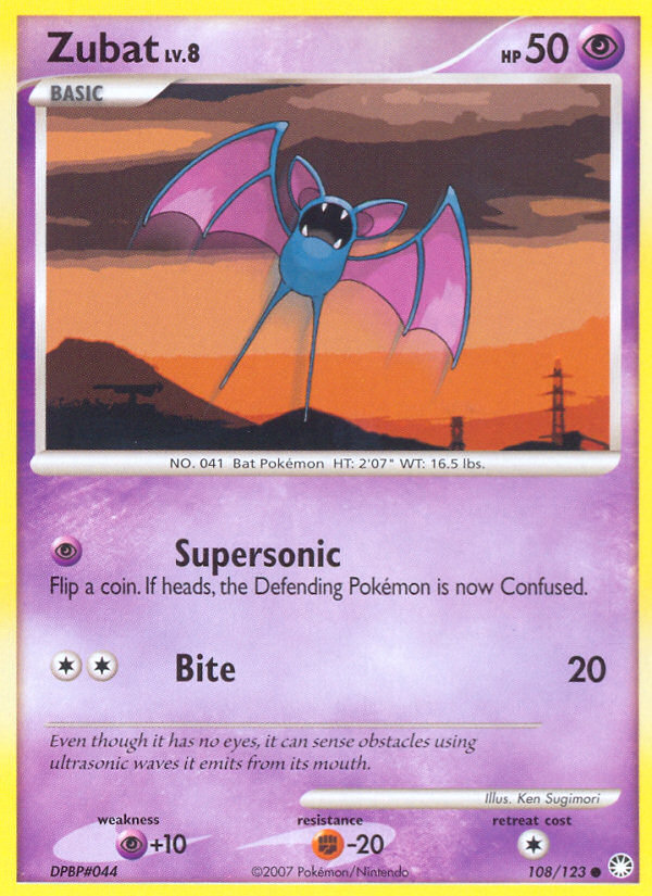 Zubat (108/122) Reverse Holo card image