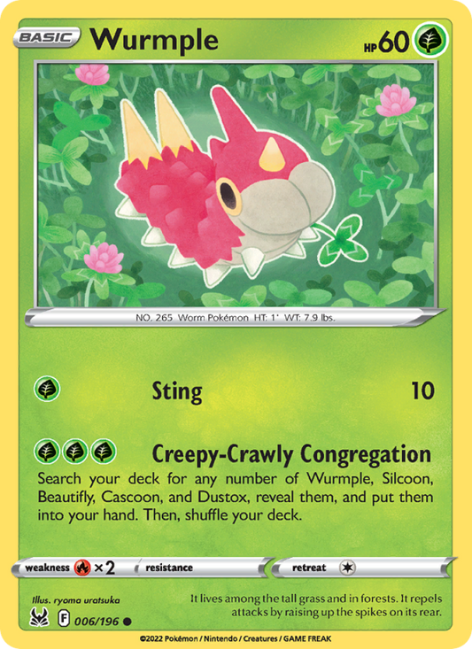 Wurmple (006/196) Reverse Holo card image