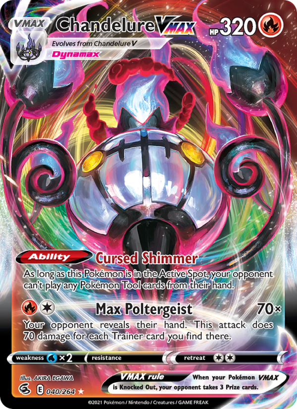 Chandelure VMAX (040/264) Holographic card image