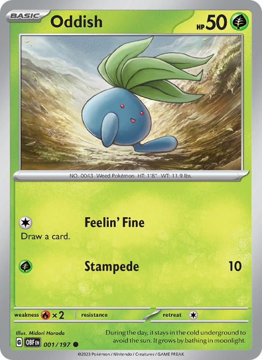 Oddish (001/197) Reverse Holo card image