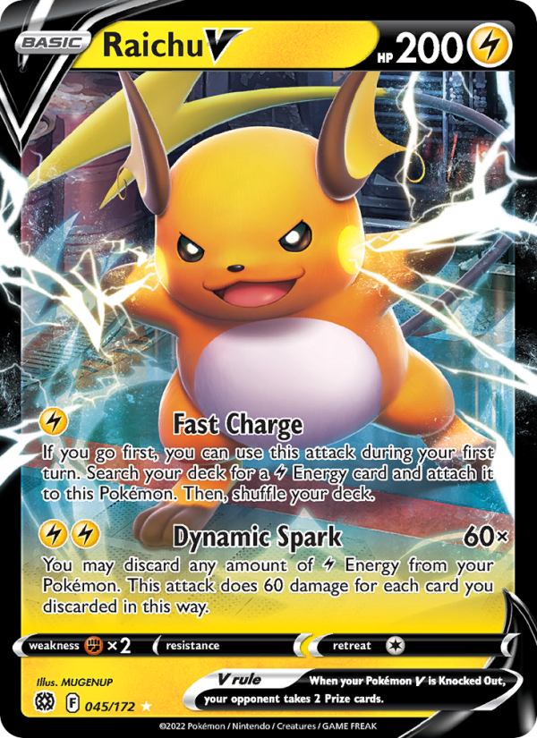 Raichu V (045/172) Holographic card image