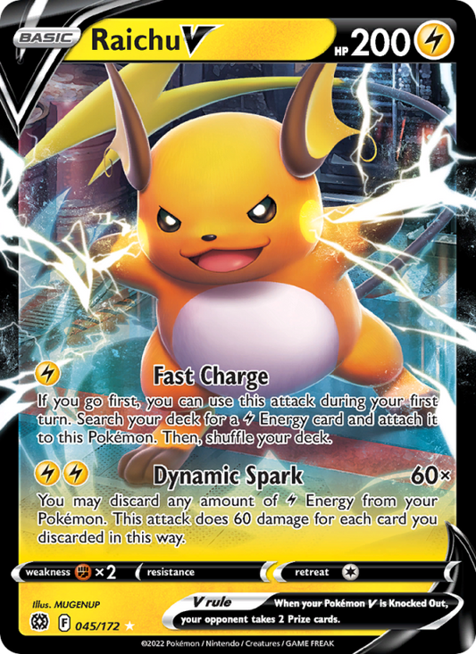 Raichu V (045/172) Holographic card image