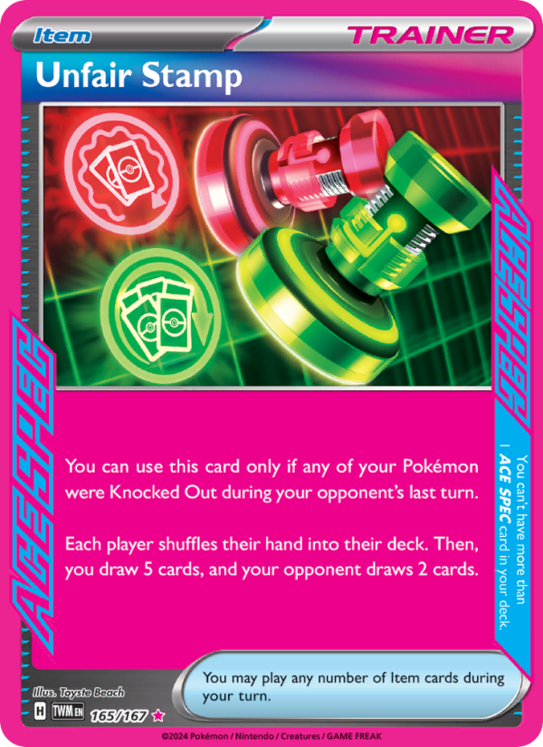 Unfair Stamp (165/167) Holographic card image