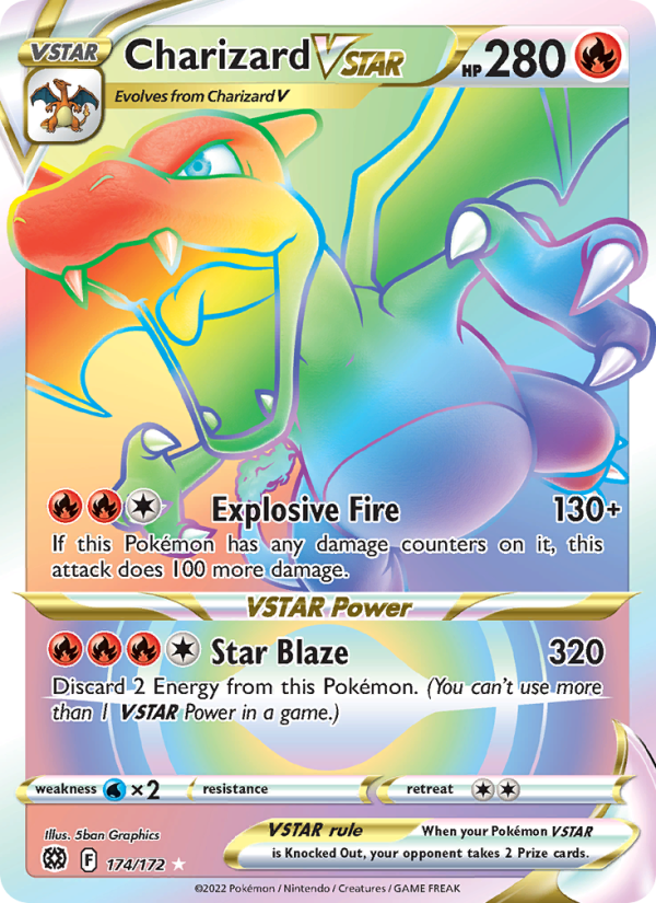 Charizard VSTAR (174/172) Holographic card image