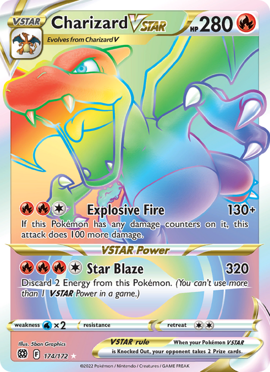 Charizard VSTAR (174/172) Holographic card image