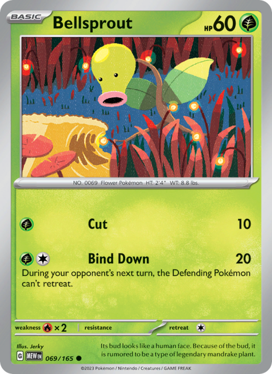 Bellsprout (069/165) Reverse Holo card image